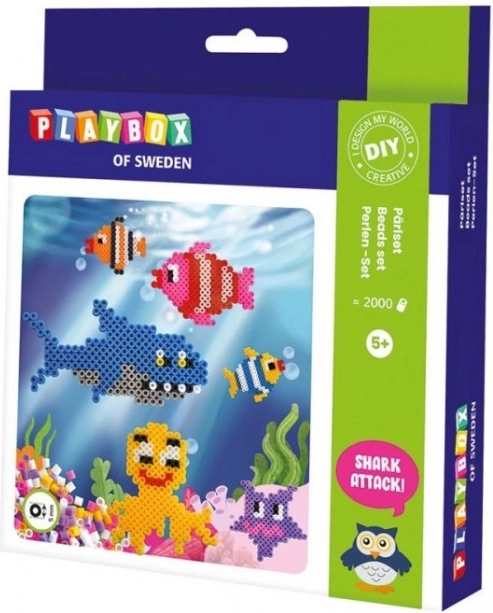 PLAYBOX Vasalható gyöngyök Készlet Tengeri világ 2000 db