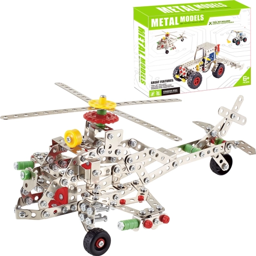 Fém helikopter építőkészlet, 361 darab