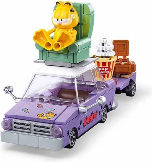 Sluban Garfield őrült fuvarja – autóépítő készlet utánfutóval