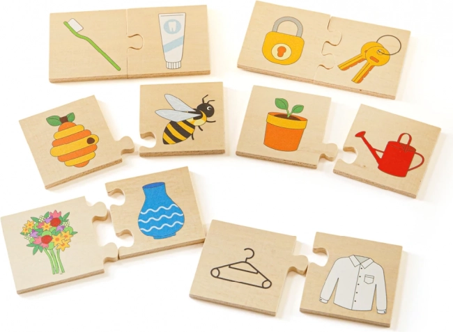 Didaktikus párosító kirakó (Mi tartozik össze) BIGJIGS TOYS