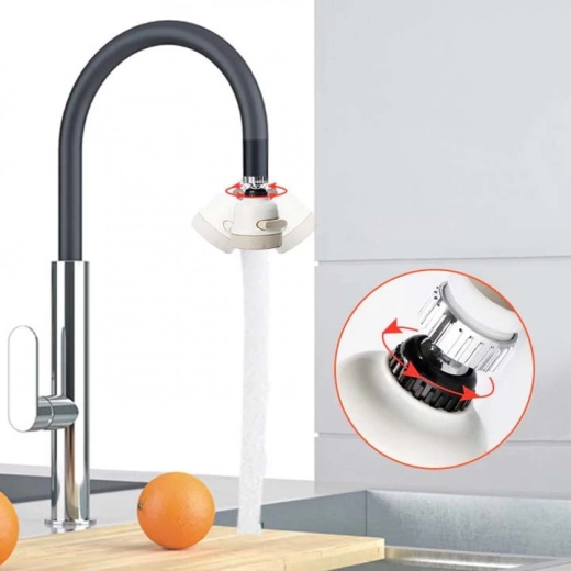 Fokozatmentes 360°-os forgatás a vízsugár pontos irányításához