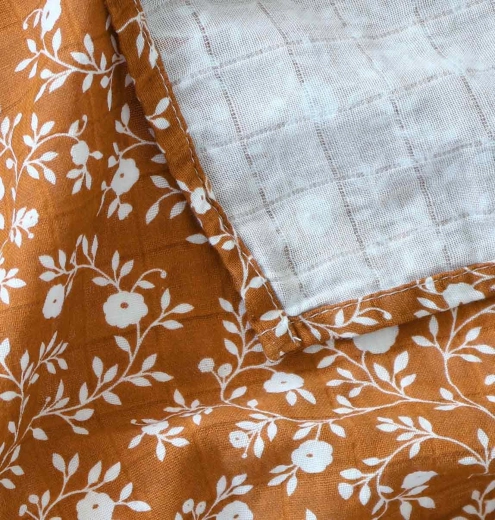 XL muszlin törölköző blossom – Karamell