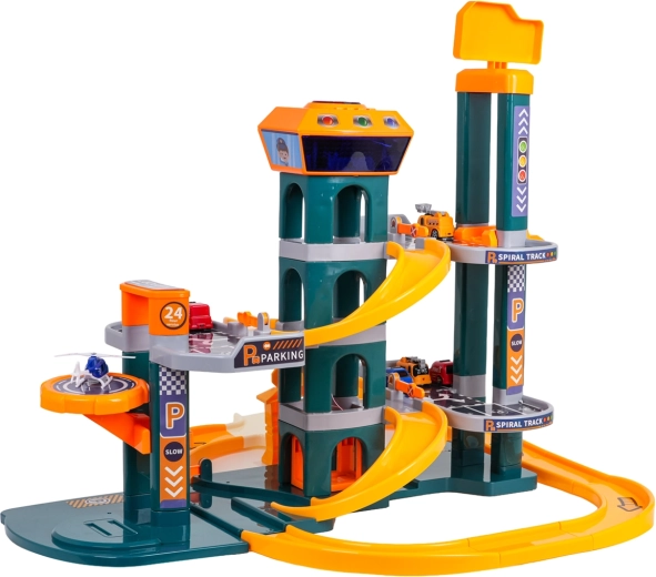 Kétszintes parkolás és spirális pálya