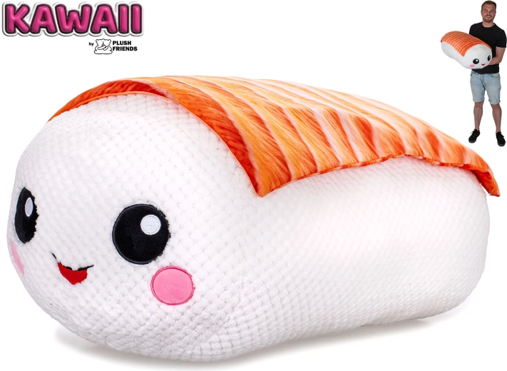 Plush Friends Kawaii plüss sushi nigiri lazac 60 cm