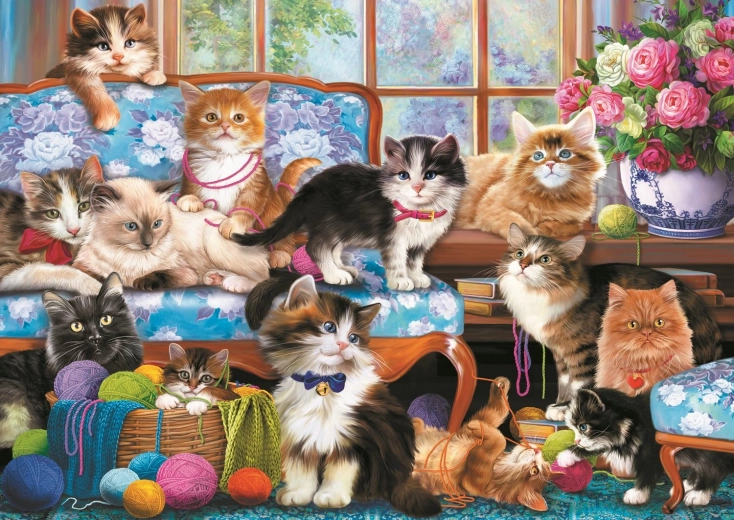 TREFL puzzle – cica család, 500 darab