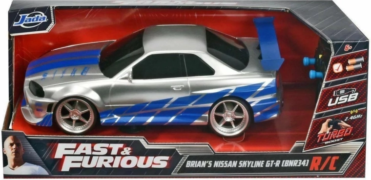 RC modell Nissan Skyline GT-R R34 1:16 – Halálos iramban a Jada Toys-tól