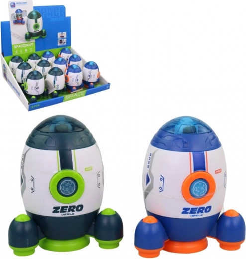 Űrrakéta nyitható ajtókkal lendkerekes