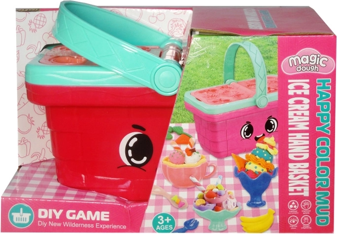 Formázó gyurma piknikkosárban – kreatív desszertkészítő szett