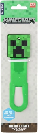 Minecraft Creeper könyvlámpa és könyvjelző