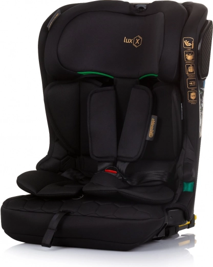 CHIPOLINO Lux X i-Size autósülés 76–150 cm Isofixszel – Obszidián