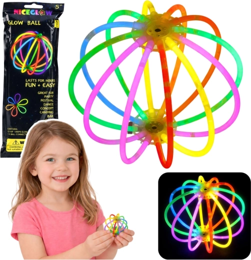 Dupla világító karkötő pillangóval Neon Glow 20 cm