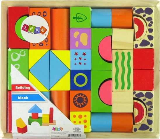 Fa építőkockák – kastély és formák