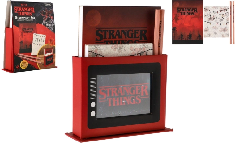 Stranger Things írószett állvánnyal és jegyzettömbökkel