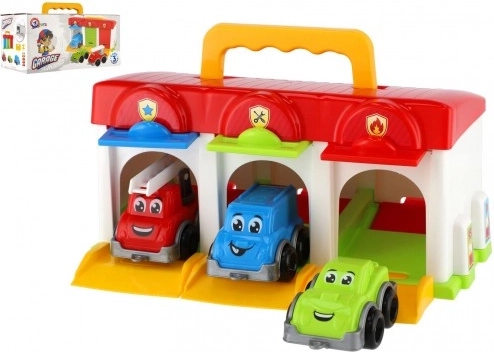Garázs autókkal és kiegészítőkkel Technok Toys