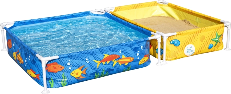 Bestway My First Frame Pool – gyerek medence és homokozó szett 213 × 122 × 30,5 cm