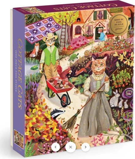 Galison metálfényű puzzle – Macskák vidéken, 1000 darabos