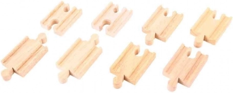 Fa sínösszekötők 7 cm (8 db) BIGJIGS RAIL