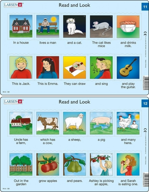Oktató puzzle angol – rövid szövegek, 10 darab