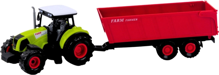 Traktor pótkocsival a mezei munkákhoz