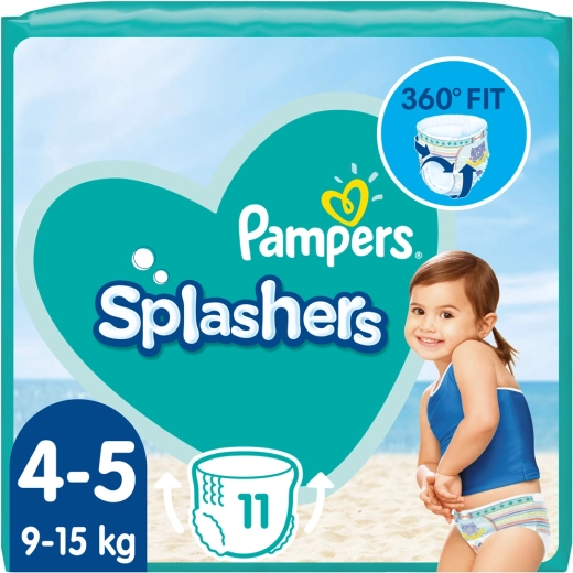 Pampers Splashers vízbe való nadrágpelenkák, 4-es méret (9–15 kg, 11 db)