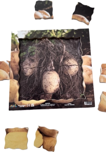 Fa puzzle keretben