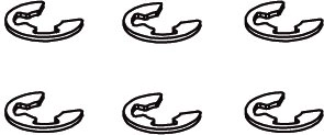 4 mm-es E-clip rögzítőgyűrű Voltage-Major modellekhez - 1 darab