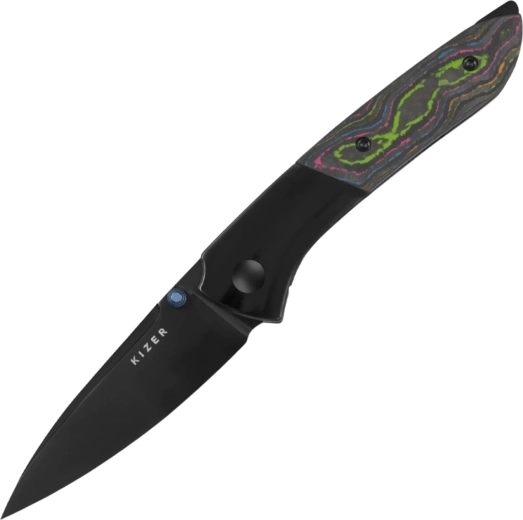 Kizer Spitfire zsebkés S35VN, titán és camo carbon 80s - 1 db