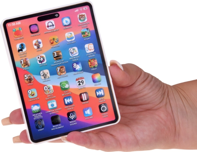 Interaktív tablet fényekkel és hangokkal (nyelv: angol)