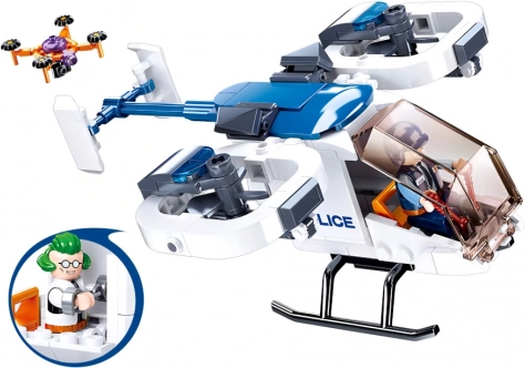Sluban rendőrségi helikopter drónnal – építőkészlet