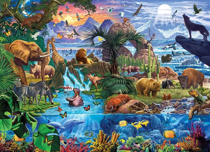 EUROGRAPHICS Puzzle A világ állatai 5000 darab