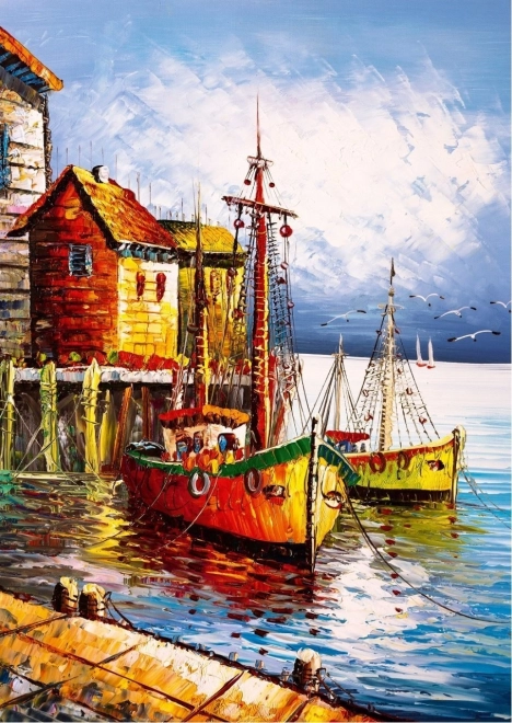 Puzzle ART PUZZLE narancssárga kikötő 500 darab