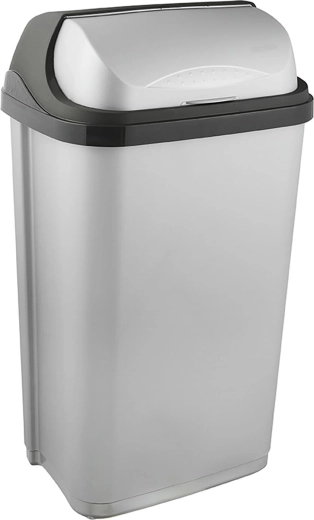 Kihúzható szemetes 50 l, téglalap alakú, műanyag, színmix
