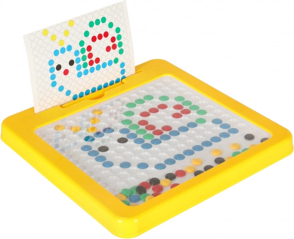 Montessori mágneses mozaik gyerekeknek, sárga 26 × 26 cm