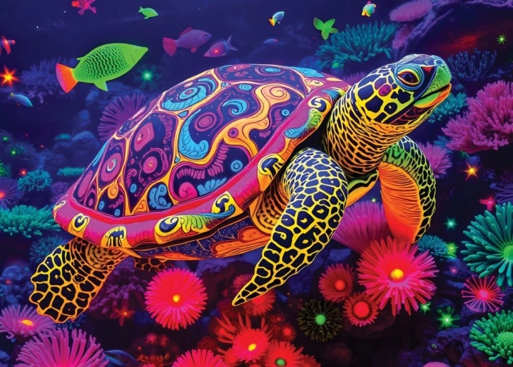 Alipson szivárványos teknős puzzle 500 darabos