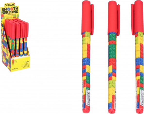 Kék tintájú golyóstoll 0,7 mm – kockás dizájn
