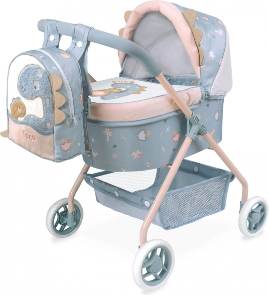 Első babakocsim babáknak hátizsákkal COCO 56 cm