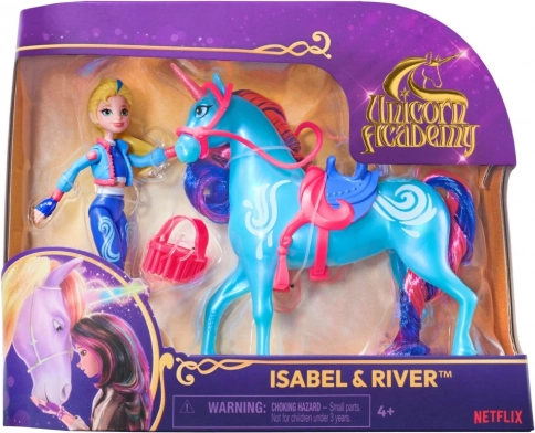 Figurka Unicorn Academy Baba Isabel és Egyszarvú River