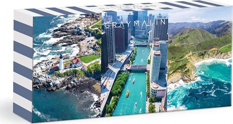 Galison puzzle USA légifelvételek Gray Malintól 3×120 darab