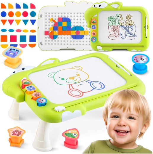 Ricokids mágneses rajztábla asztallal és mozaikkal rk-823 - 1 db