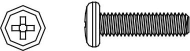 Jamara M3x10 csavar kerek fejjel Skull Nightstorm (8 db)