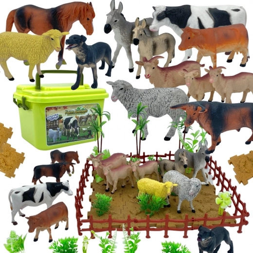 Woopie játék szett Farm bőrönddel 57 darab