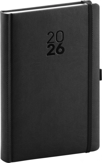Denninaptár Diamante 2026 fekete 15 x 21 cm