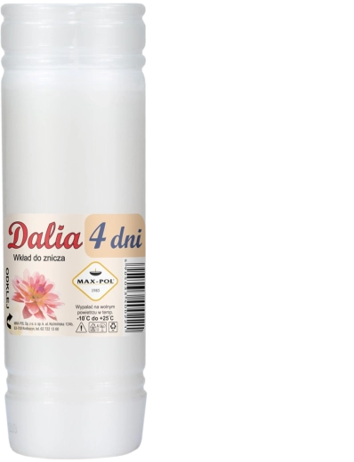 10 darabos DALIA paraffingyertya‑betét készlet, 18 cm, 96 órás égési idő
