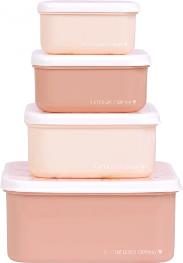 A Little Lovely Company négydarabos uzsonnásdoboz-készlet – Pillangók