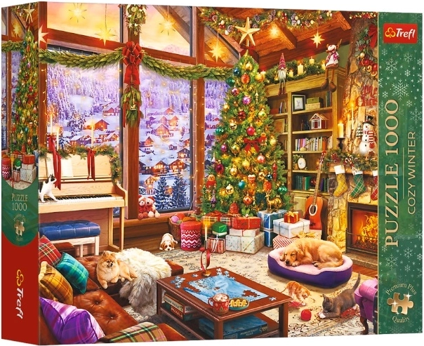 Karácsonyi puzzle premium plus „Świąteczny wieczór” 1000 darab
