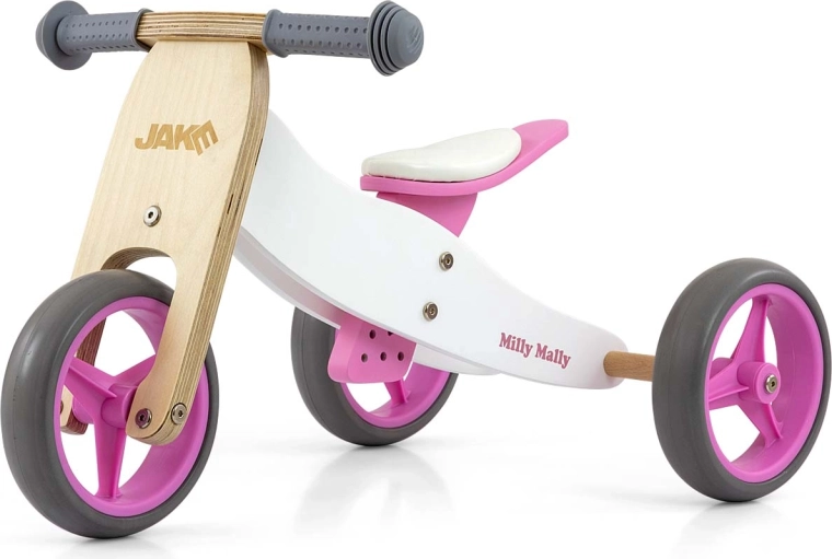 Milly Mally futóbicikli és tricikli 2 az 1-ben Jake classic pink - 1 db