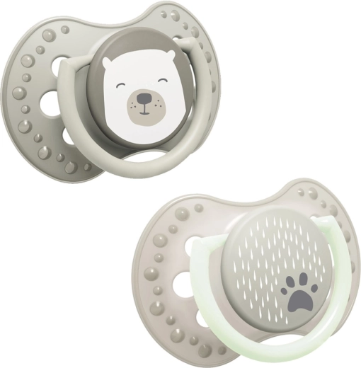LOVI dinamikus szilikon cumi Buddy bear 0–6 hó, 2 db