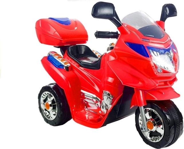 Gyermek elektromos háromkerekű – piros akkumulátoros motorkerékpár