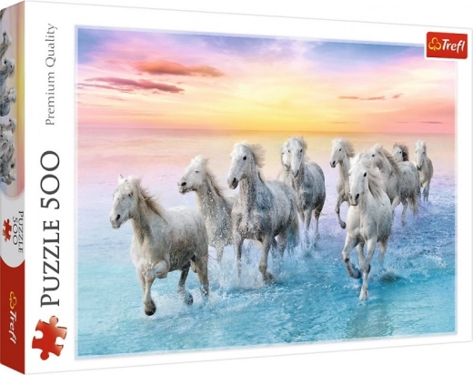 Terepjáró Fehér lovak 500 darabos puzzle - Trefl