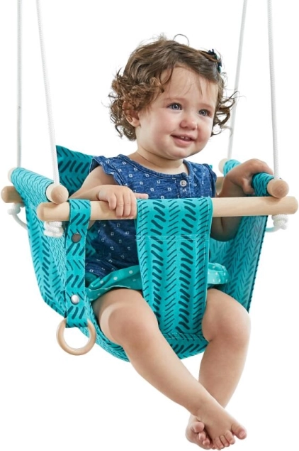 Gyerek textil hinta 100% pamutból, türkiz – 2Kids Toys